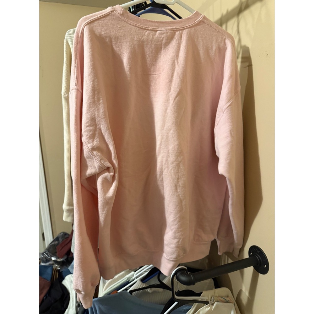 Gildan Heavy Blend Pink Graphic Sweatshirt You Dont Have To Be Perfect XL Floral - Picture 4 of 5